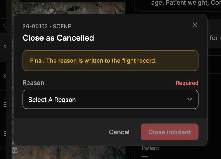 Close as Cancelled