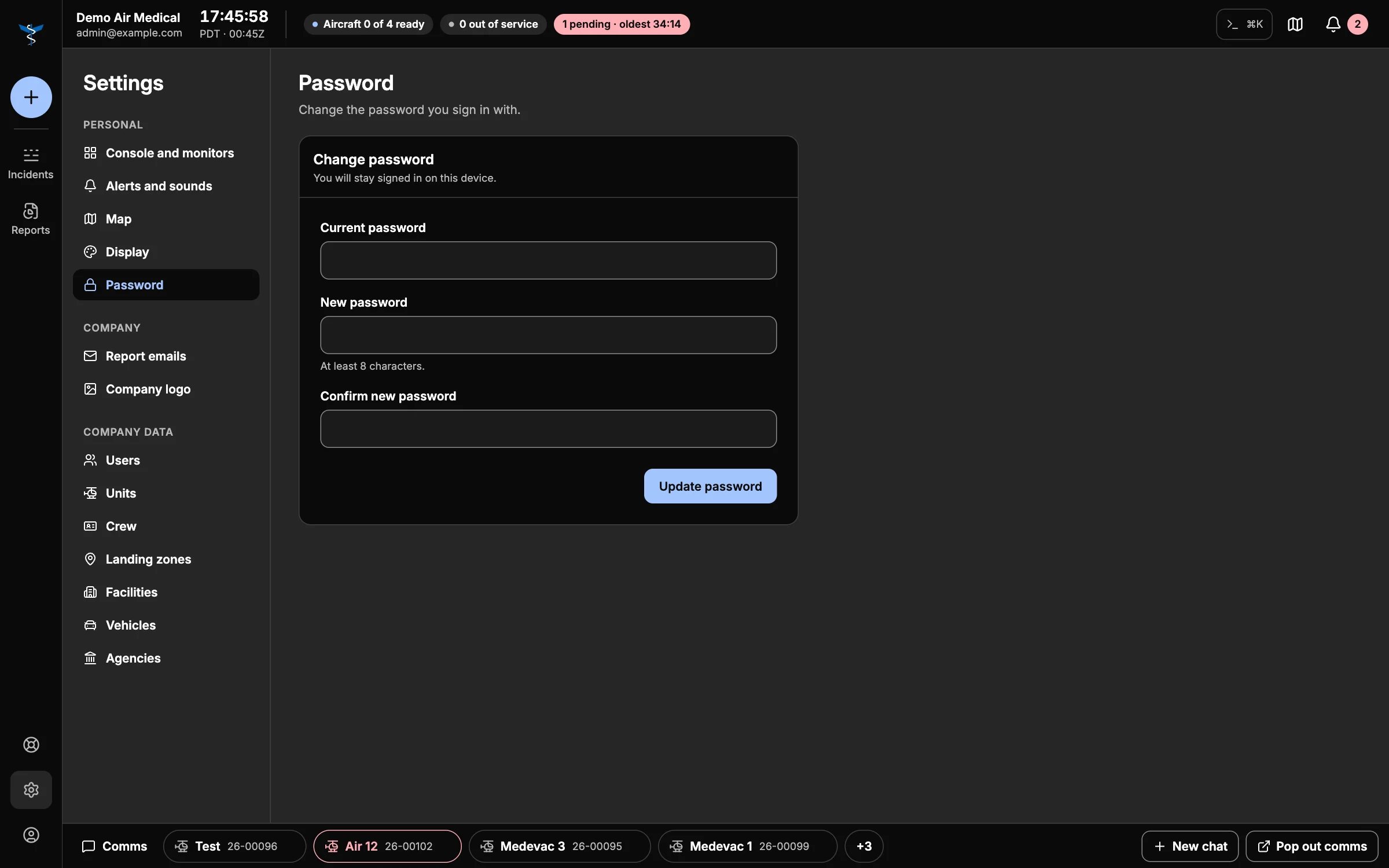 Change password