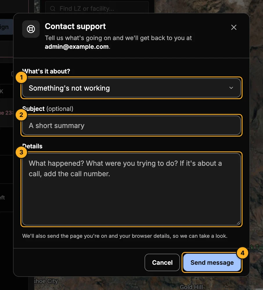 Contact support